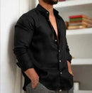 Camisa de Linho de Alta Qualidade Masculino